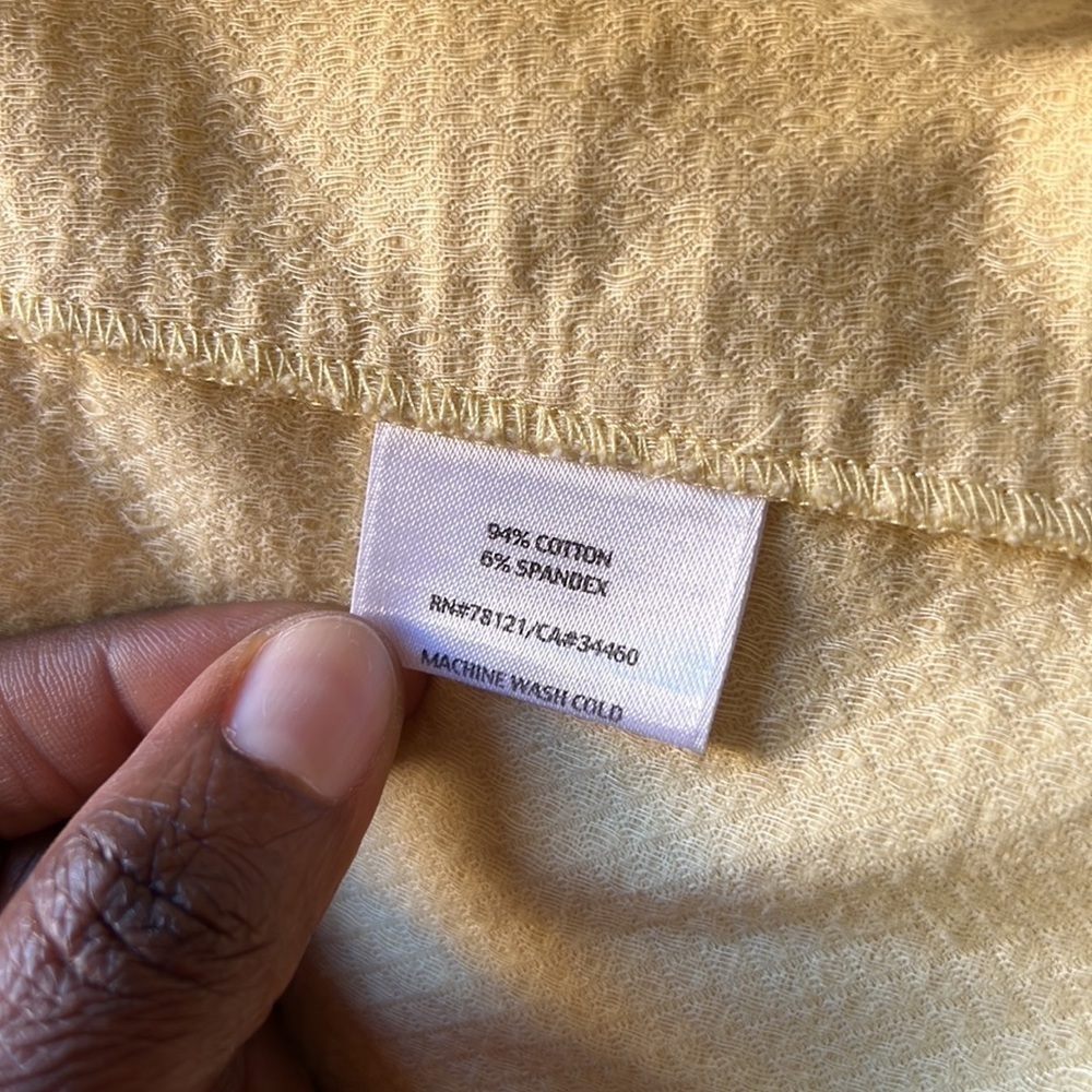 Eileen Fisher Yellow Blazer Size Medium Petite Ribbed Officewear - Picture 7 of 9